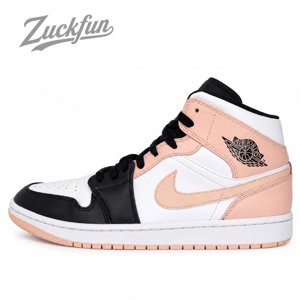 人気 NIKE AIR JORDAN 1 MID WHITE BLACK CRIMSON TINT ナイキ エアジョーダン1 ミッド ホワイト 白 ブラック 黒 クリムゾンティント ピンク 28cm メンズ ナイキ スニーカー U08990