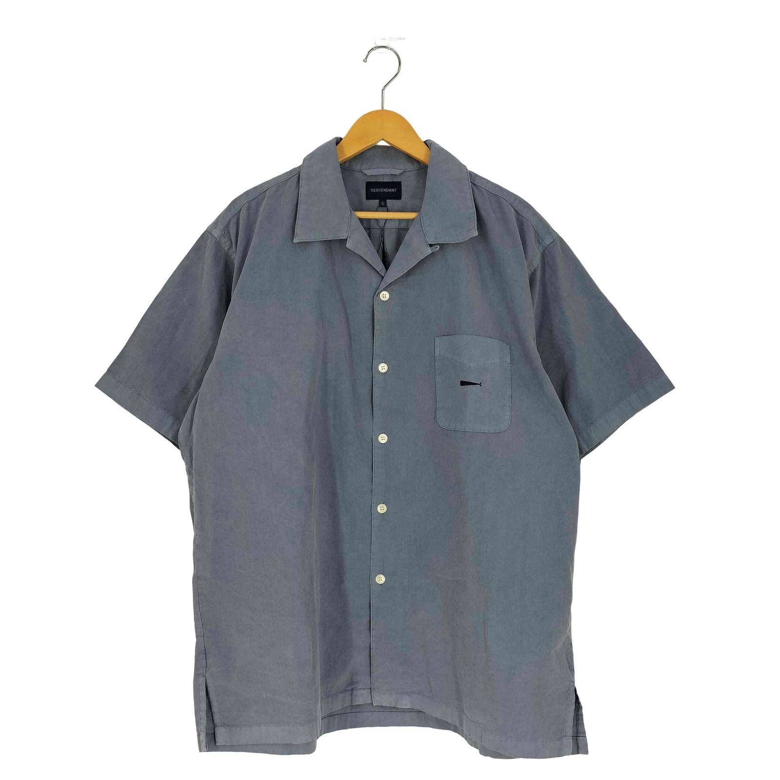 ディセンダント DESCENDANT 25SS S WIND OPEN COLLAR SS SHIRT PIGMENT