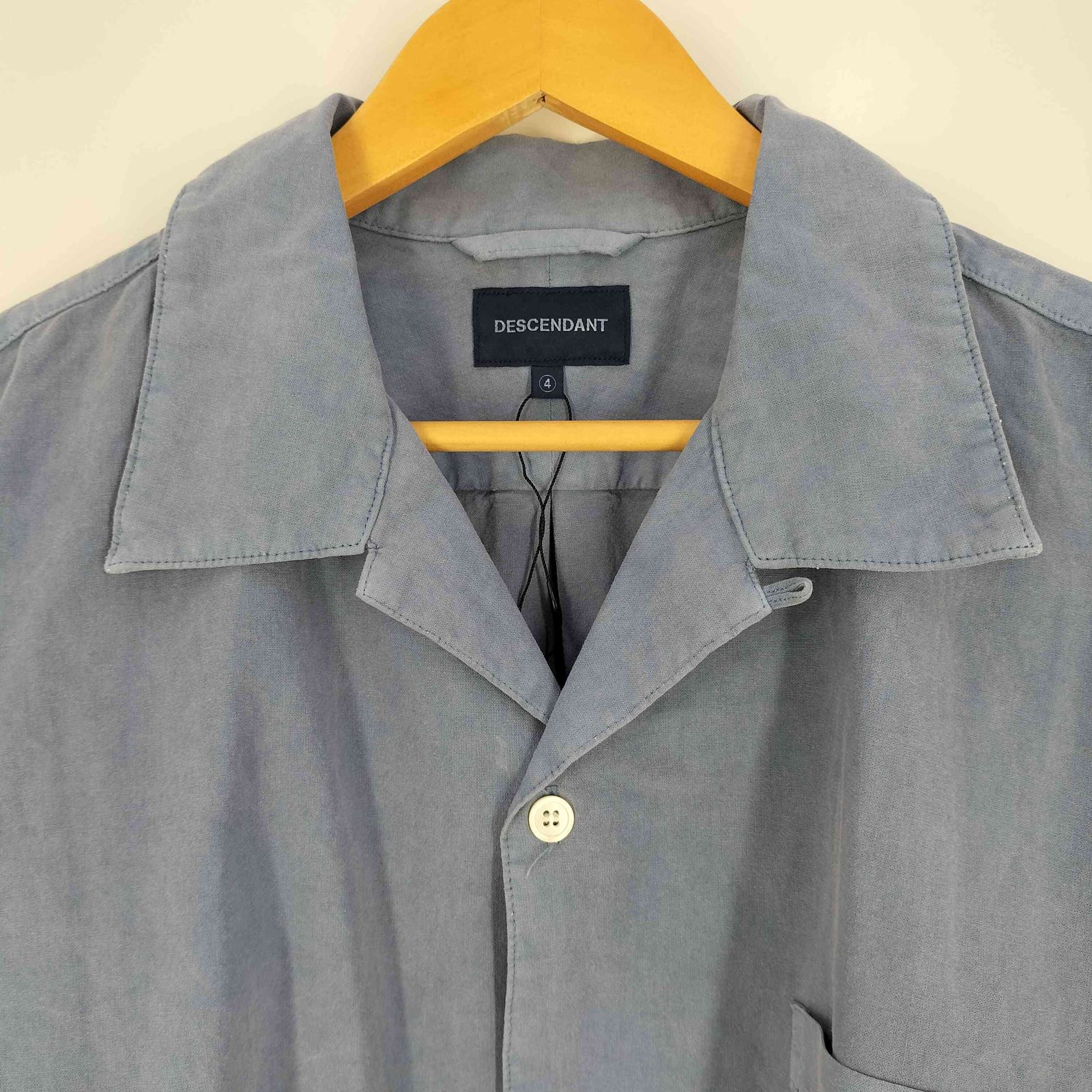 ディセンダント DESCENDANT 25SS S WIND OPEN COLLAR SS SHIRT PIGMENT