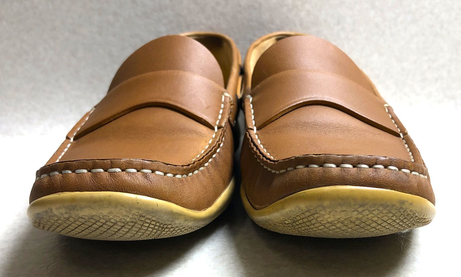 D309 PRADA プラダ レザー ドライビングシューズ サイズ36 キャメル