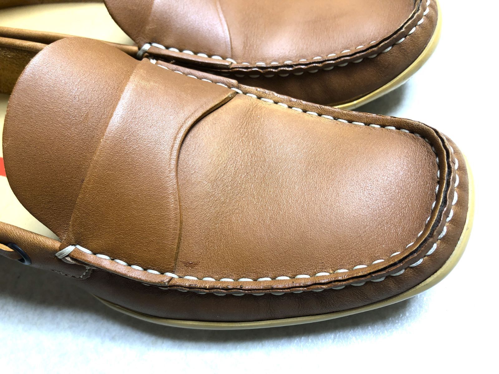 D309 PRADA プラダ レザー ドライビングシューズ サイズ36 キャメル