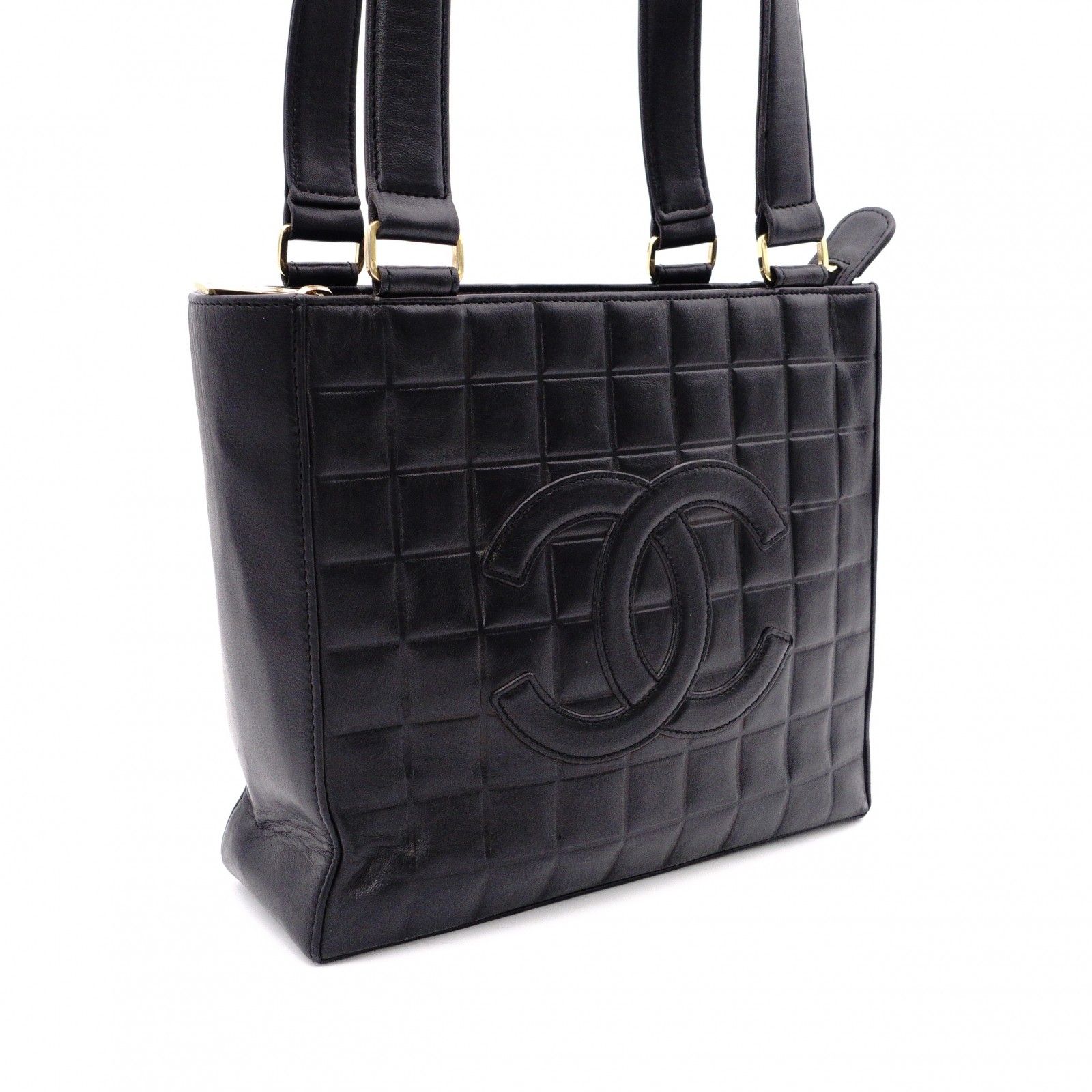 CHANEL シャネル チョコバー トートバッグ ショルダーバッグ レザー 