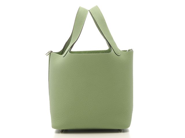 HERMES エルメス バッグ ピコタンロックPM ヴェールクリケット/SV トリヨンモーリス ﾊﾞｯｸﾞ ハンドバッグ レザー/トリヨンモーリス ヴェールクリケット/SV ヴェールクリケット U刻印(2022年)刻印 ユニセックス【中古】431