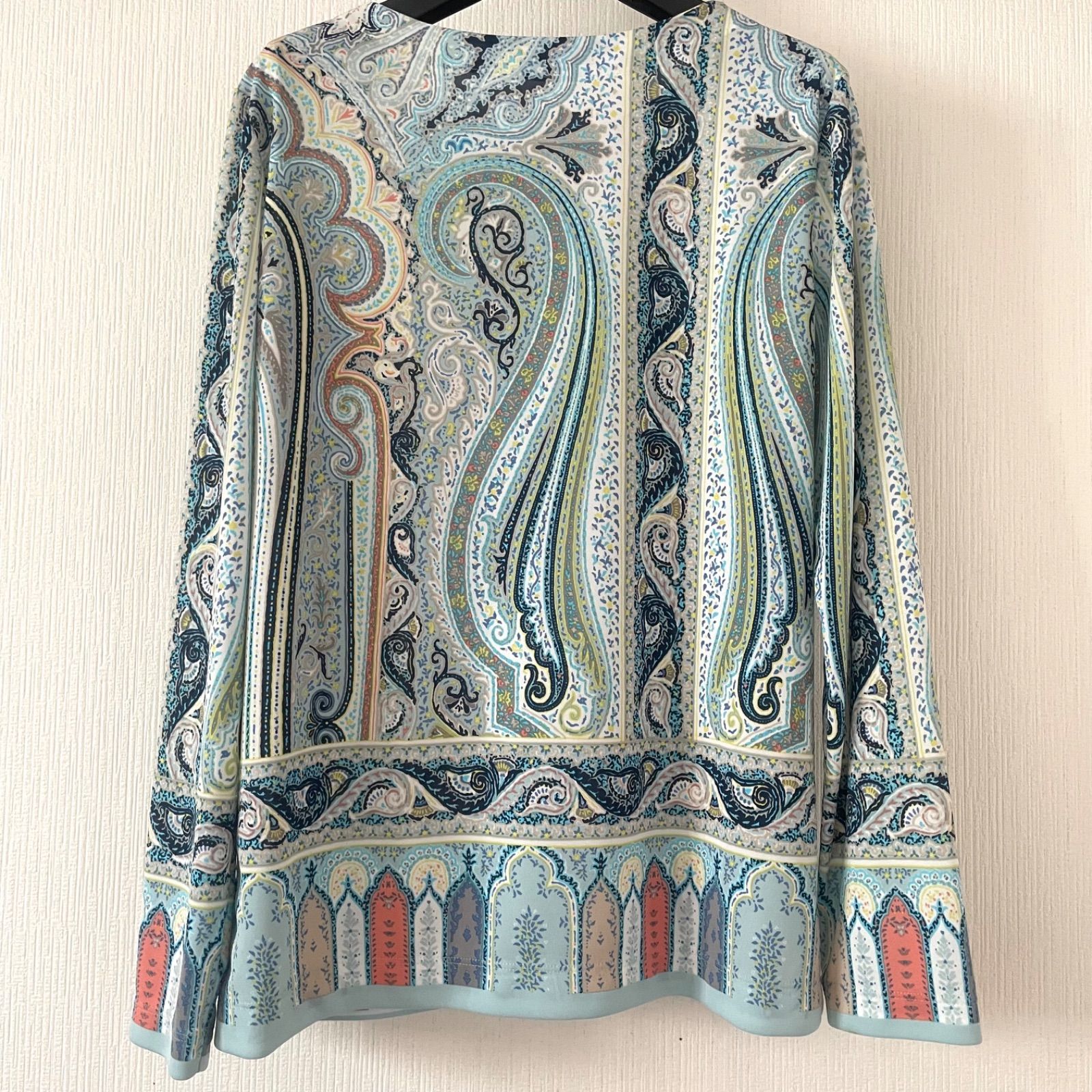 HANAE MORI モリハナエ ノーカラー ブラウス 長袖 総柄 - メルカリ