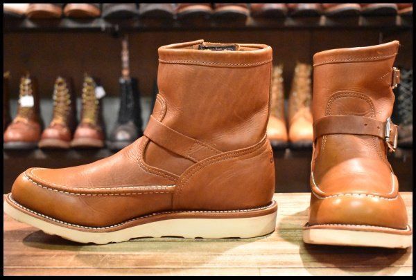 s*h様 黒タグ Chippewa チペワハイランダーショートモックエンジニアブ 9.5E 美品 黒タグ】Chippewa チペワ ハイランダーショートモック