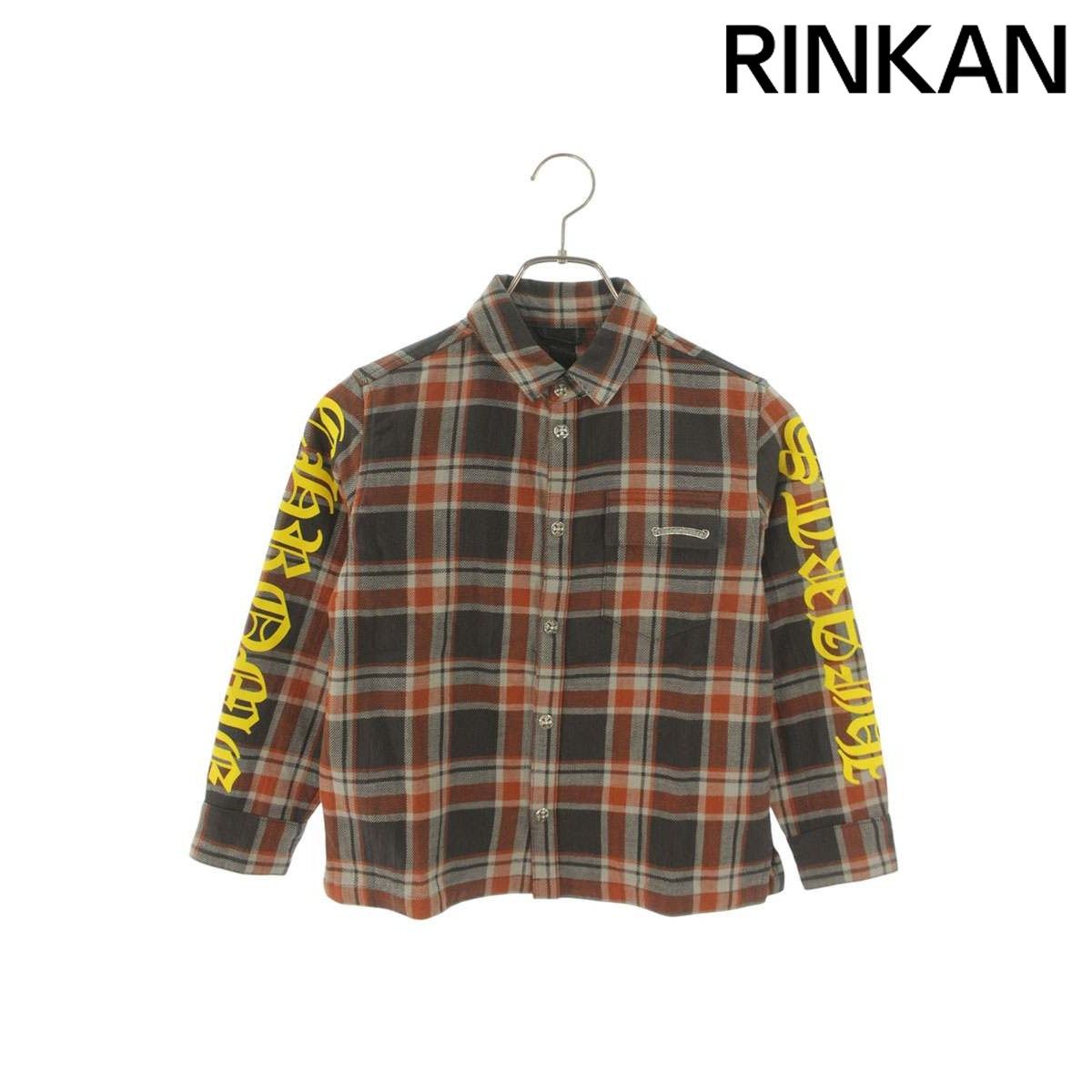 クロムハーツ WORKN JNKYD PLD 袖ロゴプリント中綿KIDSシャツブルゾン メンズ 6Y