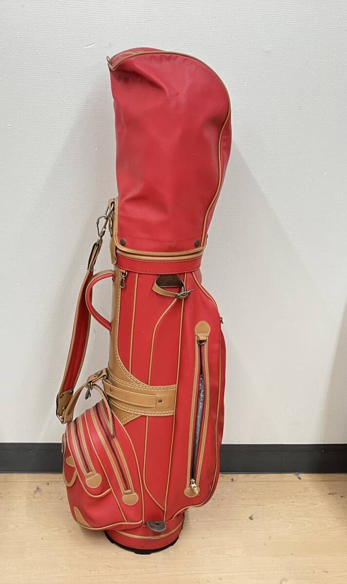 美品 トラサルディ ゴルフキャディーバッグ　レディース TRUSSARDI トラサルディ レディース フードカバー付 キャディバッグ ゴルフバッグ・キャディバッグ