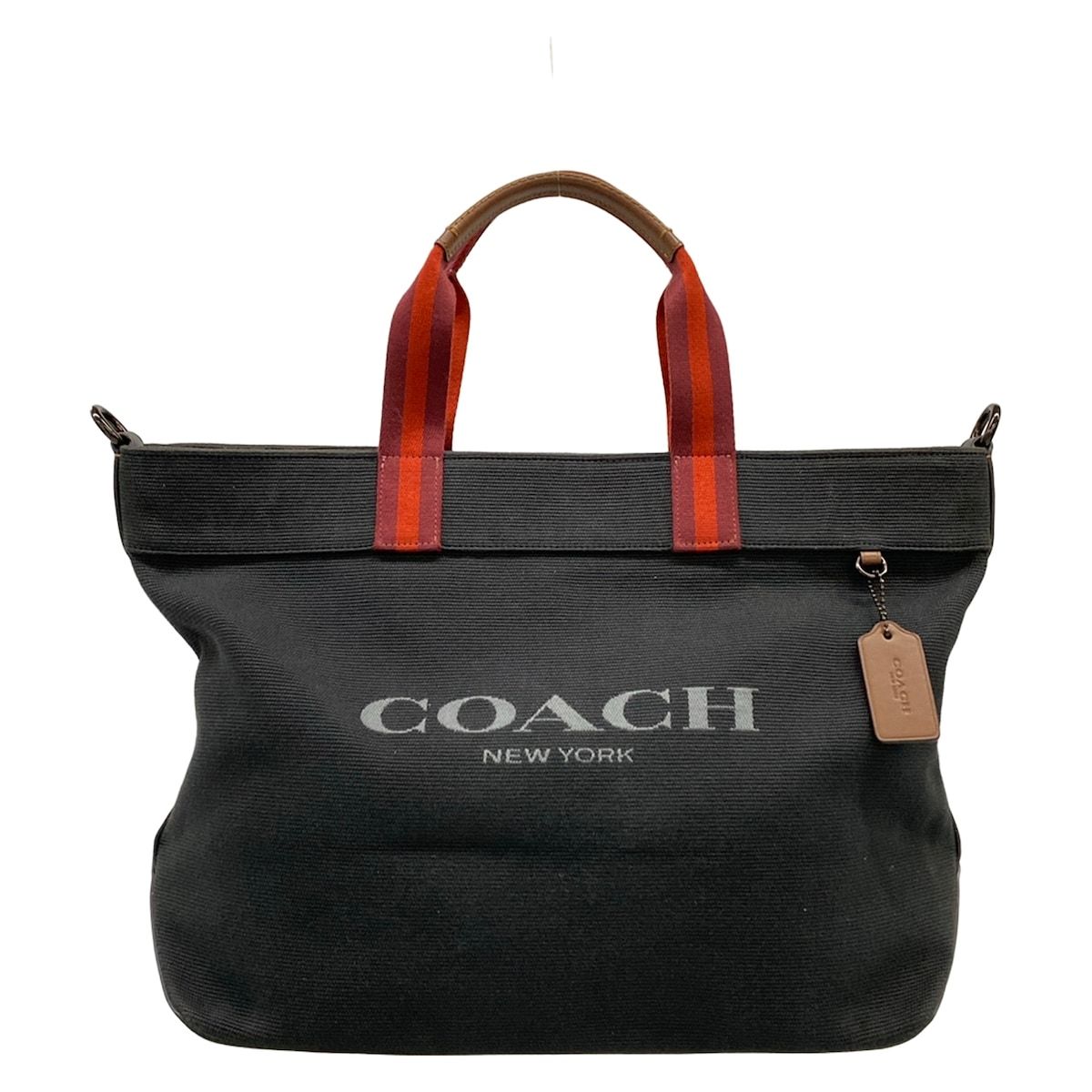 COACH(コーチ) トートバッグ トート 38 CJ486 黒×ボルドー×ダークブラウン レザー