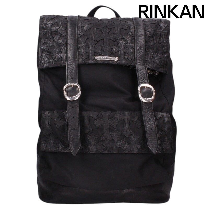 クロムハーツ MOTO BACKPACK CROSS/モトバッグ セメタリークロスパッチ切替レザーバックパック メンズ