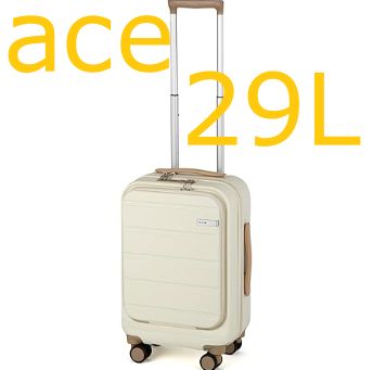 ACE キャリーケース Sサイズ 29L アイボリー 未使用 29L [エース] スーツケース キャリーケース アイボリー Sサイズ