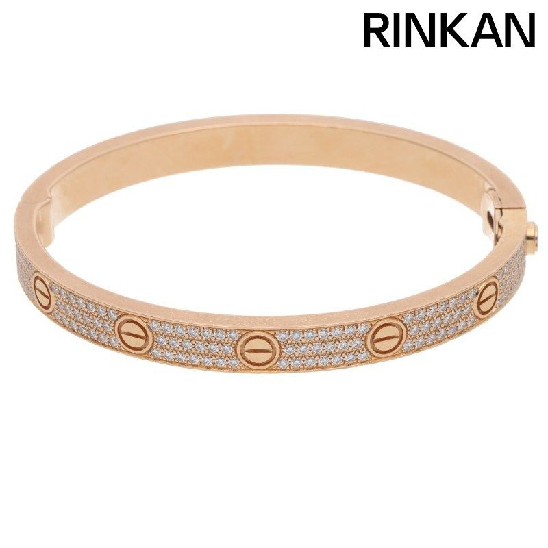 カルティエ LOVE BRACELET PAVE DIAMONDS K18PG K18PG PAVEダイヤ ラブブレスレット メンズ 18