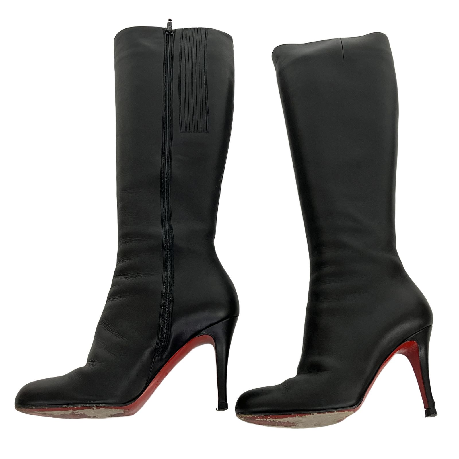 Christian Louboutin BOURGE 85 RODANO CALF BROWN 4058 サイズ 35 ロングブーツ クリスチャンルブタン ウィメンズ 靴 ファッション 中古 T11285758