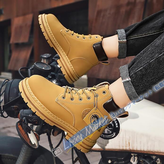 新品未使用】 バイク靴 バイクシューズ ライディングブーツ 厚底