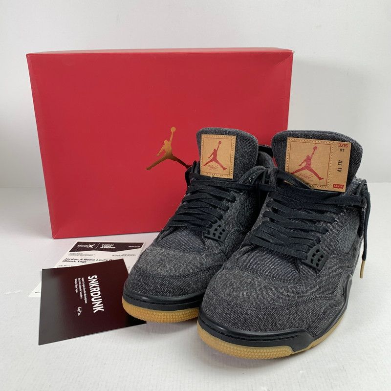 【中古品】 NIKE×LEVI’S ナイキ×リーバイス AO2571-001 AIR JORDAN 4 RETRO エアジョーダン4レトロ BLACK DENIM ブラックデニム スニーカー キーホルダー 箱付属 【160-260525-ny-09-fuz】