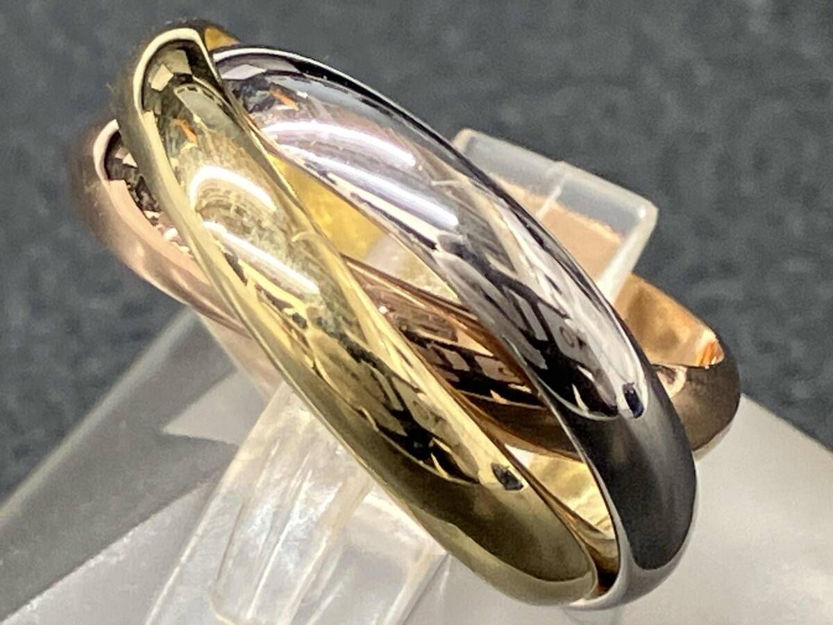 K18 Pt900 イエローゴールド プラチナ ＃6 総重量5.3g 指輪 リング アクセサリー