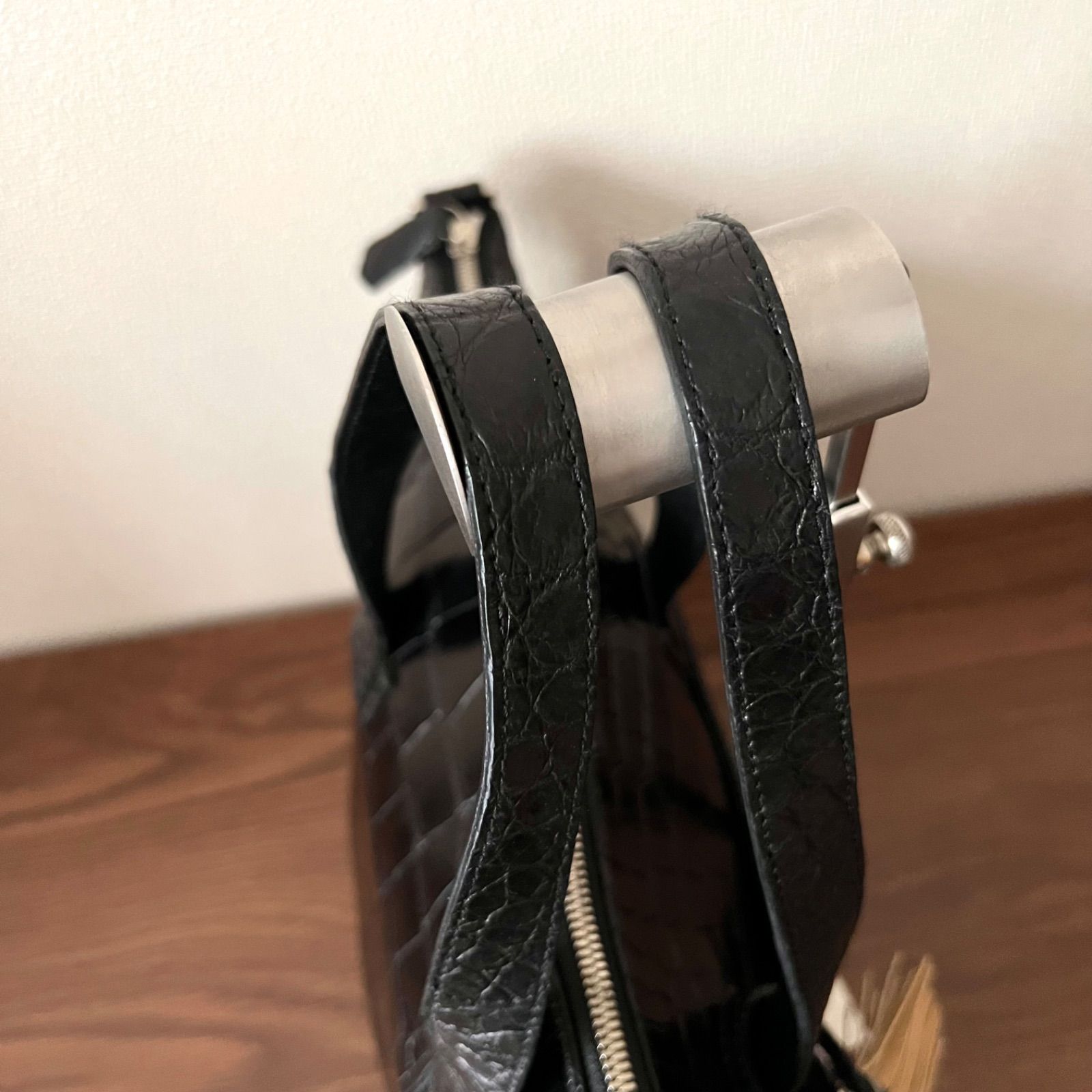 LEATHER JEWELS (レザージュエルズ) トートバッグ 黒 ブラック クロコ 