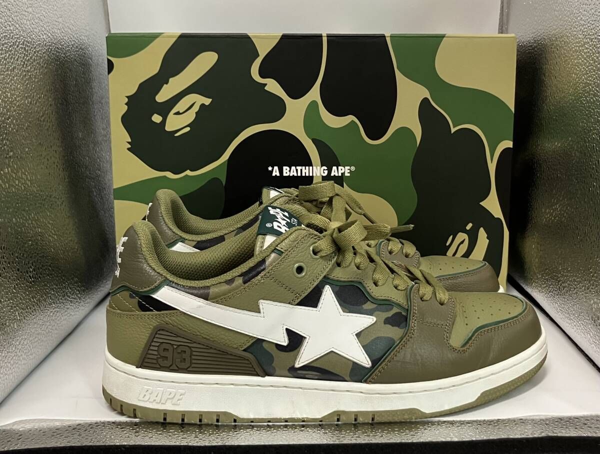 A BATHING APE アベイシングエイプ スニーカー BAPE STA ローカット カモフラ ストリート サイズ28cm 箱付き