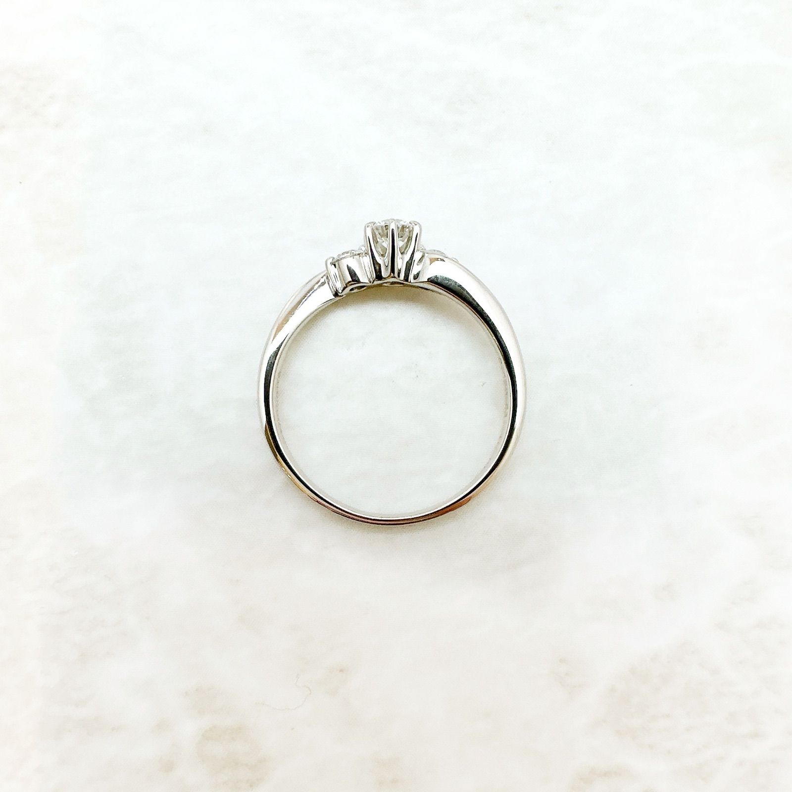 美品/人気?ROYAL ASSCHER ダイヤモンド0.15/0.08ct プラチナ リング 