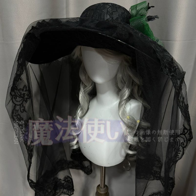 再入荷 特価 帽子 ロリータ ゴシック ダーク ゴージャス ビッグブリム ベール付き ハロウィン コスプレ パーティー 仮装 CLL526P094