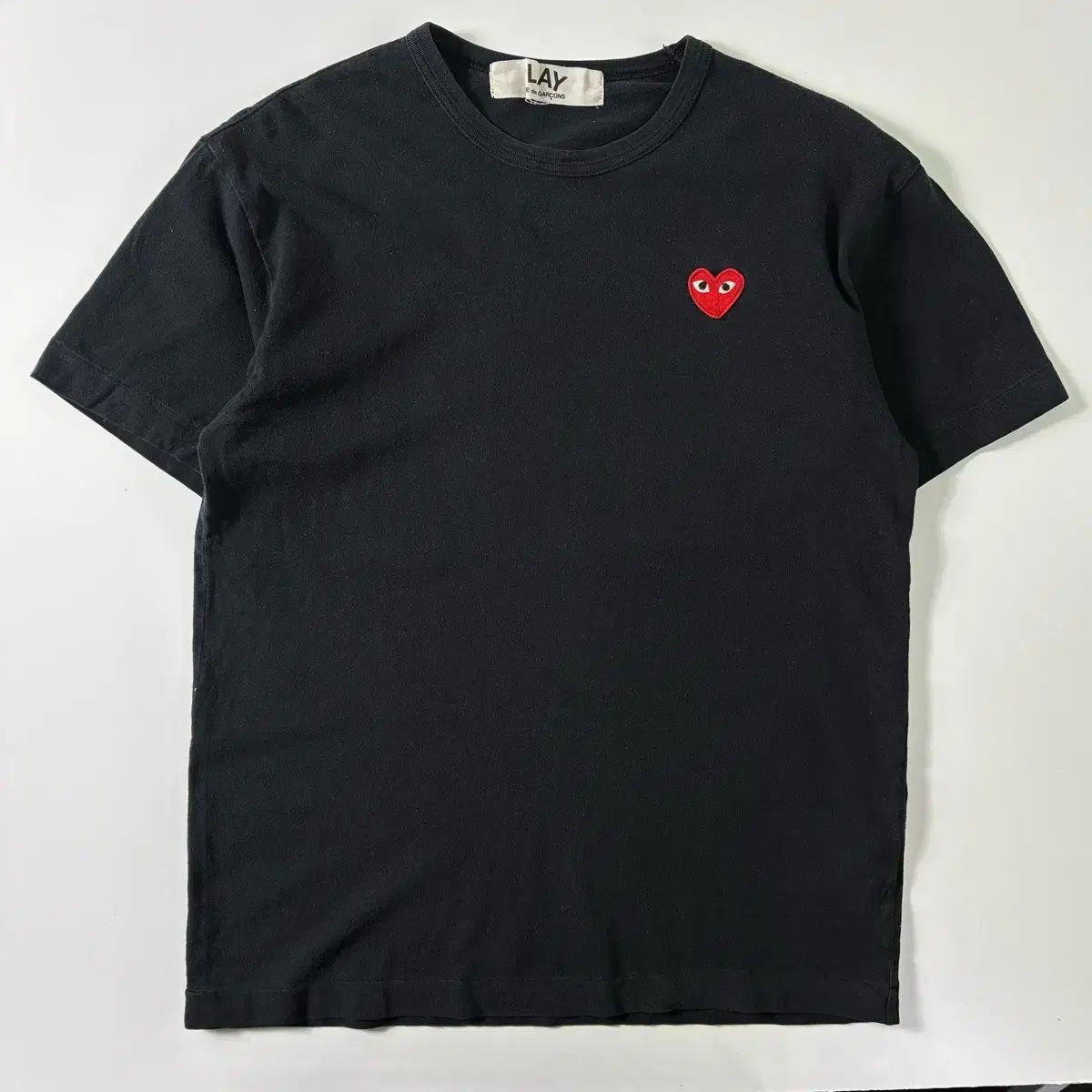 COMME des GARCONS コム・デ・ギャルソン ハートワッペン ブラック 半袖Tシャツ