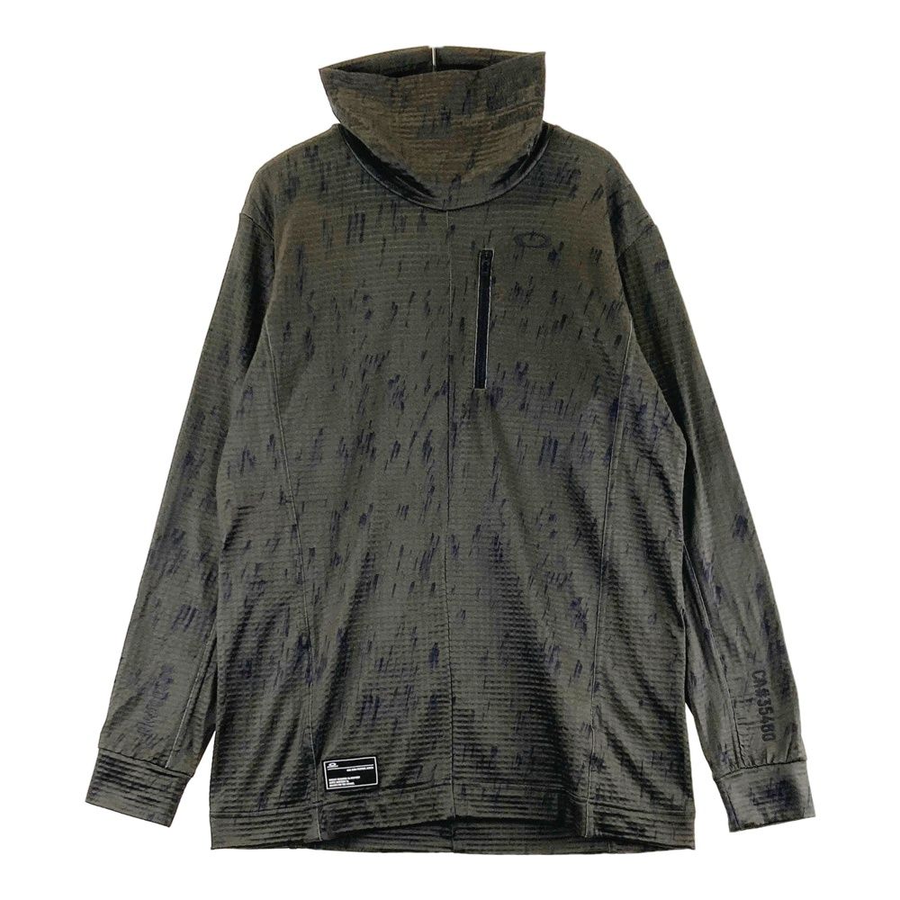 サイズ：L OAKLEY オークリー FOA404683 裏起毛 ハイネック長袖Tシャツ 総柄 カーキ系 [240101697756] ゴルフウェア メンズ ストスト
