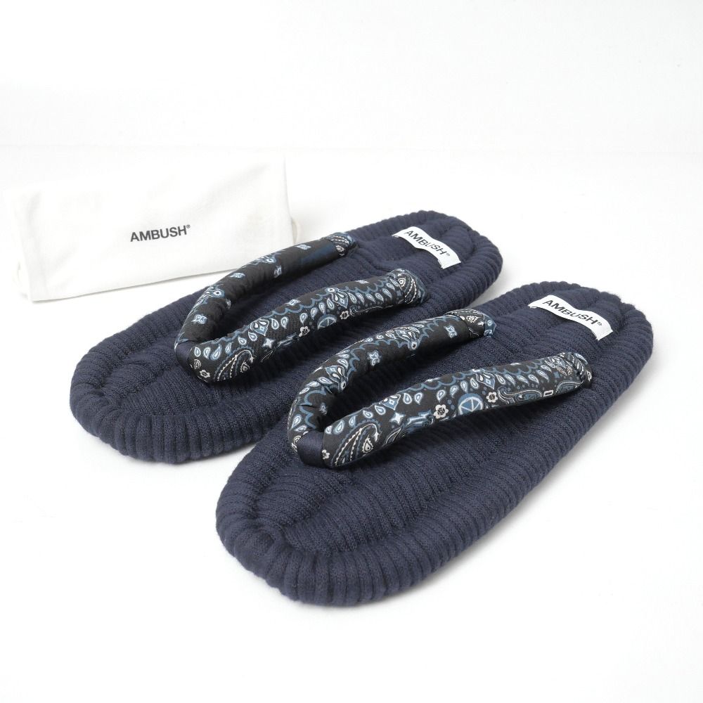 ■美品■AMBUSH アンブッシュ サンダル 草履 ルームシューズ ペイズリー ブランド古着【中古】RA9518 □美品□AMBUSH アンブッシュ サンダル 草履 ルームシューズ