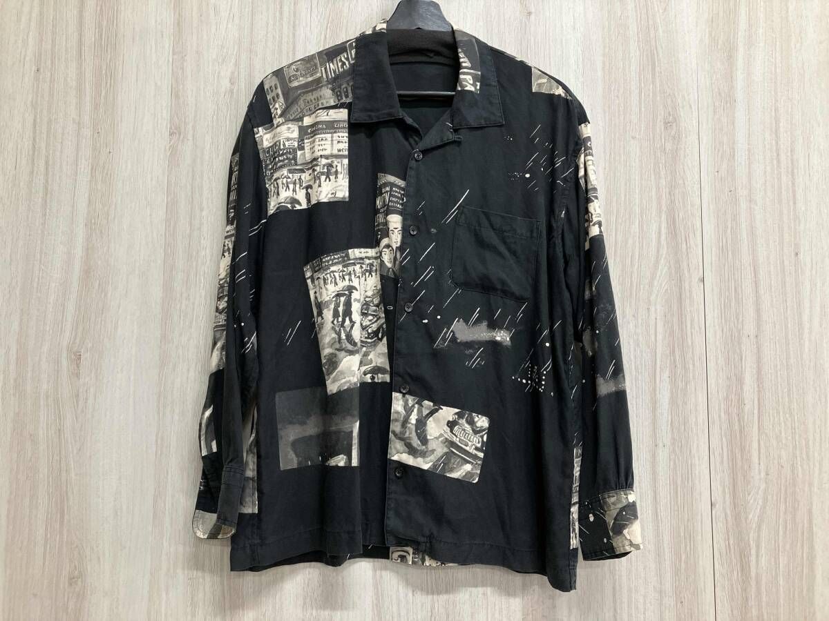 PORTER CLASSIC ポータークラシック 長袖シャツ ロングスリーブアロハシャツ XSサイズ ブラック