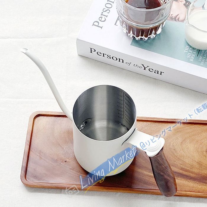 新品未使用】 コーヒーポット ドリップポット 直火 対応 蓋付き 目盛り