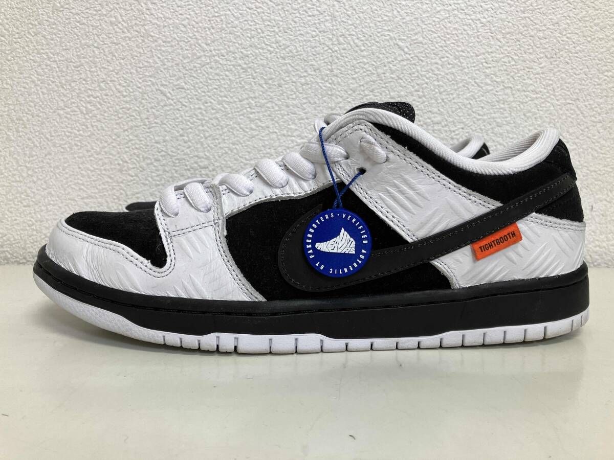 【鑑定済み】NIKE ナイキ × TIGHTBOOTH タイトブース SB Dunk Low Pro QS エスビーダンクロープロ FD2629-100 ブラック×ホワイト 27.0cm