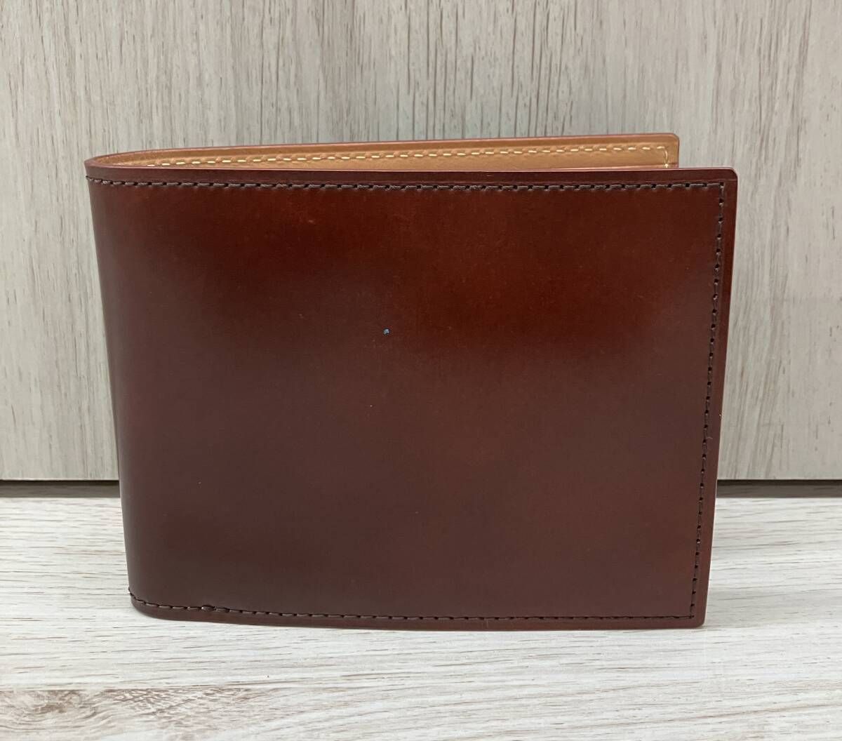 ★ 【GANZO】 ガンゾ Cordovan コードバン　二つ折り財布　茶色レザー【0099】