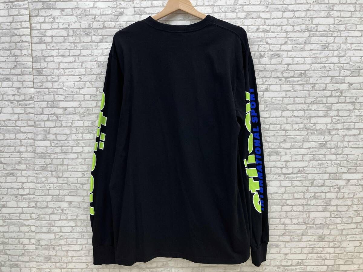 STUSSYステューシー 長袖Tシャツ ロングTシャツ サイズL ブラック 袖