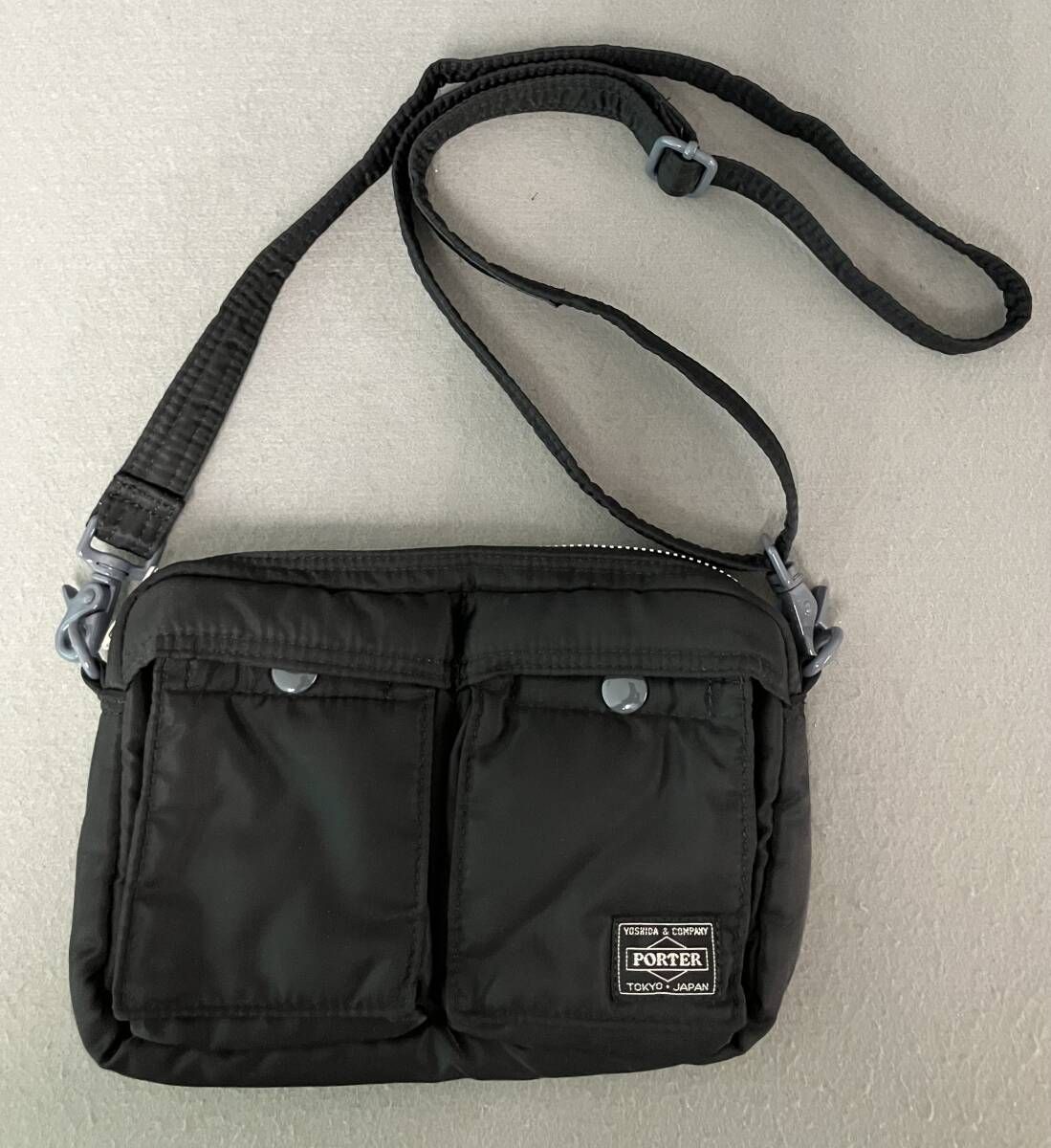PORTER タンカー ブラック黒 ショルダーバッグ サコッシュ 2way Mens