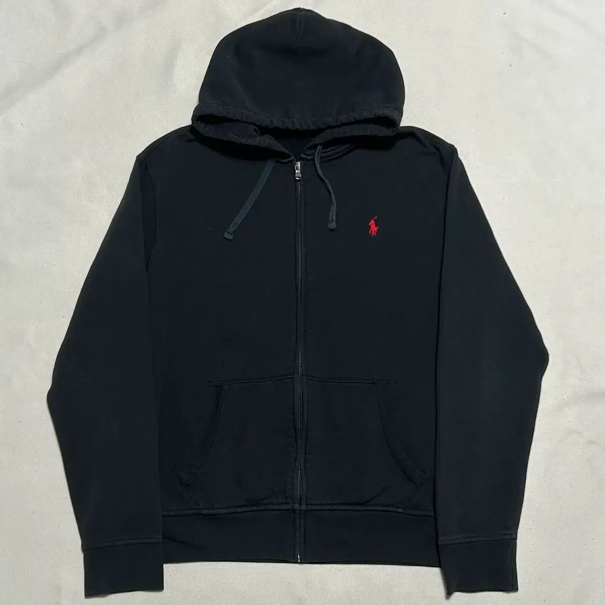 ポロラルフローレン Black 起毛 フードジップアップ L