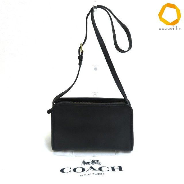 ab コーチ COACH ショルダーバッグ 黒 斜め掛け レザー AOC-9814 