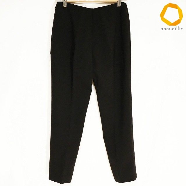 anc アクリス AKRIS パンツ 38 黒 センタープレス レディース [987568
