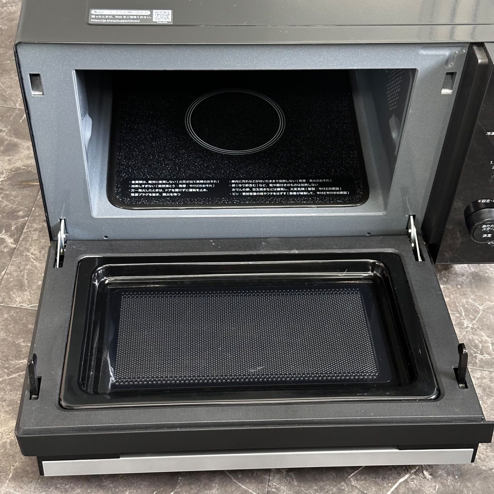 電子レンジ SHARP RE-TS171-B 2022年製 フラットテーブル ∞送料込！2022年製 SHARP RE-TS171-B 電子レンジ ブラック フラット