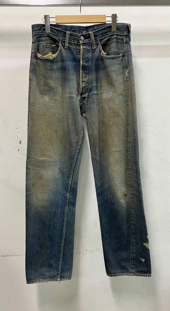 LEVI”S リーバイス ジーンズ 60s ボタン裏W 赤耳501XX 足長R 過渡期 ビッグE クロカン ブルー