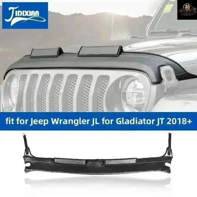 車のエンジンボンネットフードカバー ジープ ラングラー JL グラディエーター JT 2018 - 24 以降