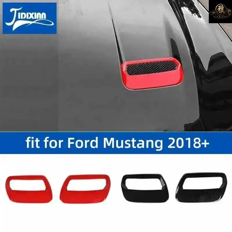 フォード マスタング 2018 - 26 車の外装フード エンジン エアアウトレット装飾カバー