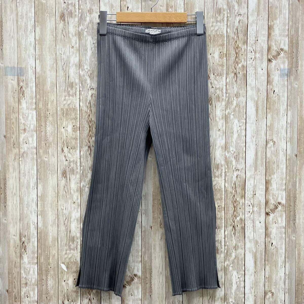 PLEATS PLEASE ISSEY MIYAKE イッセイミヤケ レディース パンツ プリーツパンツ グレー size2 PP55-JF101
