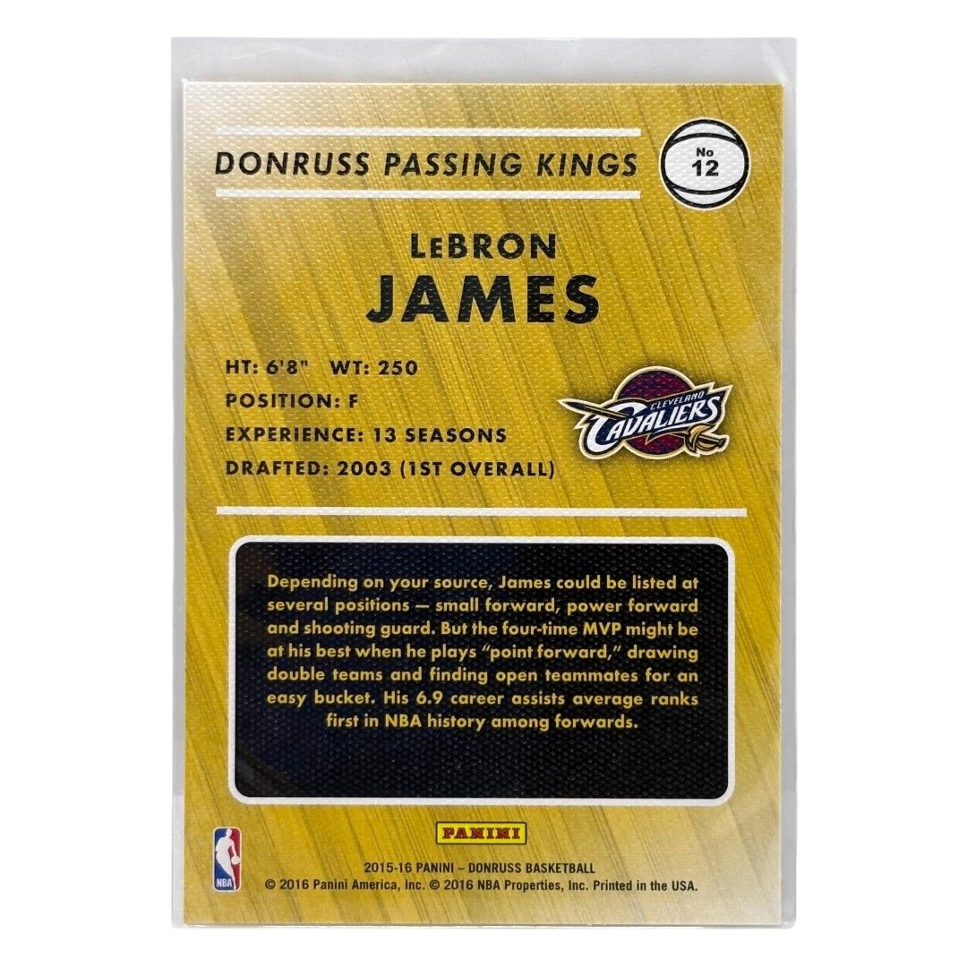 PANINI NBAカード DONRUSS LEBRON JAMES CLEVELAND CAVALIERS #12 送料