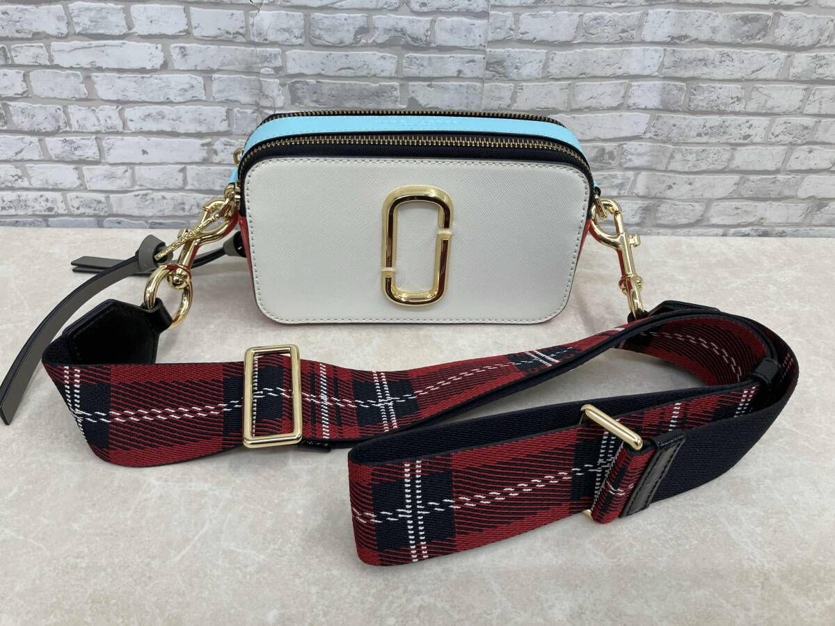 MARC JACOBS マークジェイコブス ショルダーバッグ M0012007 ホワイト ブルー レッド