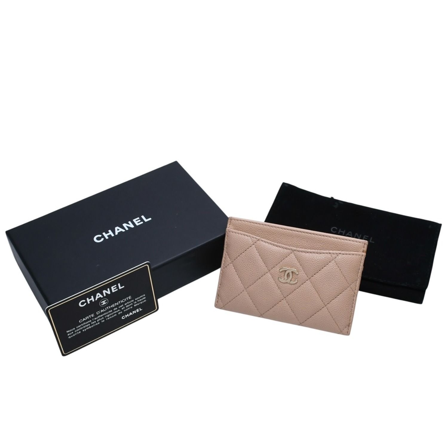 【極美品】CHANEL キャビアスキン　カードケース　28番台 極美品 CHANEL シャネル クラシックジップカードケース 28番台