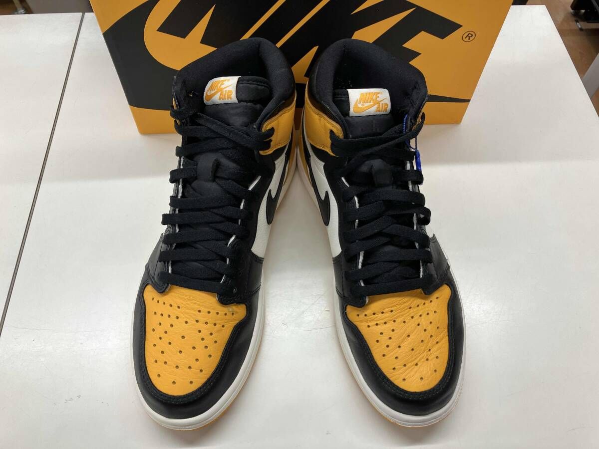 NIKEスニーカー 'AIR JORDAN 1 RETRO HIGH OG' 555088-711 イエロー×ブラック系 ナイキ 箱付き