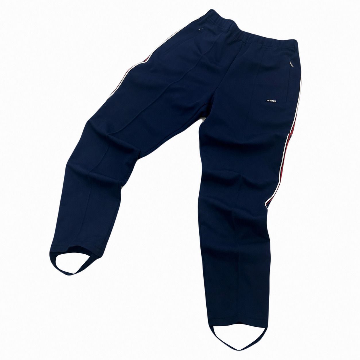 アディダス トラックパンツ メンズ Lサイズ ネイビー 70s ~ 80s ビンテージ 西ドイツ デサント製 ATS-195 ジャージパンツ 希少 レア