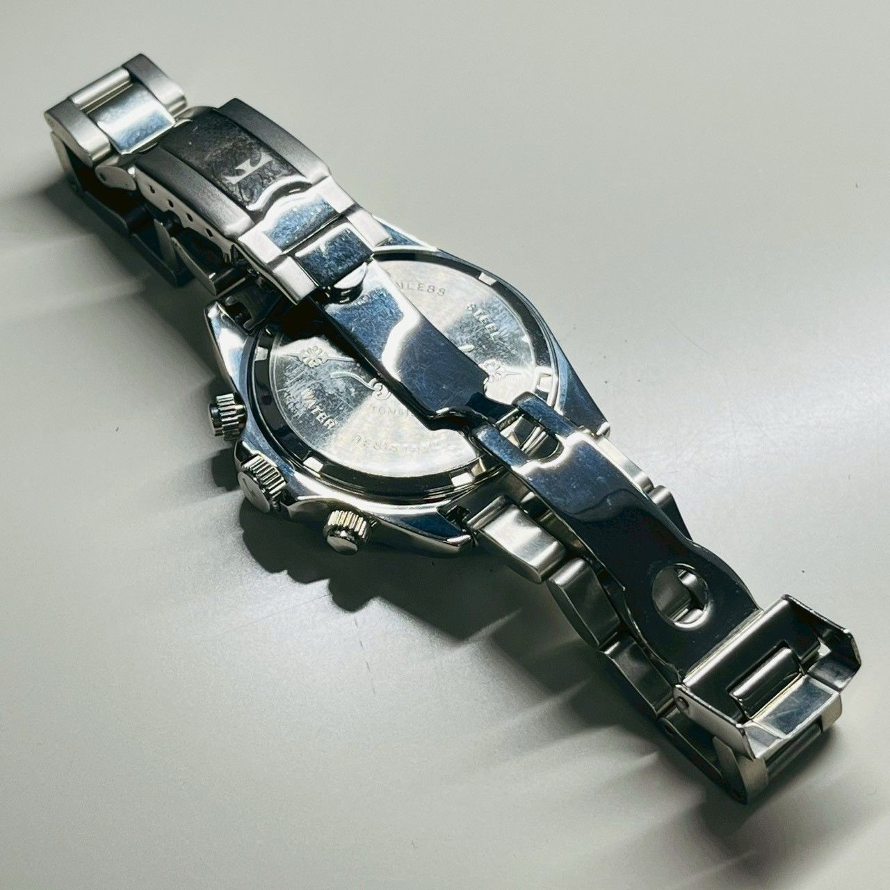 TECHNOS テクノス クロノグラフ TGM615 ホワイト文字盤 10気圧防水