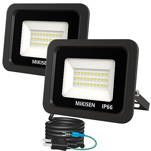 led 投光器 作業灯 看板灯 20w 昼光色 2300LM 6500K 180w相当 1.8コード IP66防水 アース端子付2Pプラグ 120°広角 100V対応 ワークライト 工事用ライト ledライト 灯光器 作業灯 外灯 集魚灯 駐 a211da43
