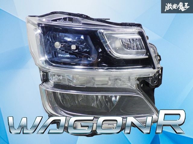 【点灯OK/レンズ綺麗】ワゴンR ハイブリッド NH55S MH95S LED ヘッドライト ヘッドランプ 右 右側 運転席側 スズキ純正 KOITO 100-59375