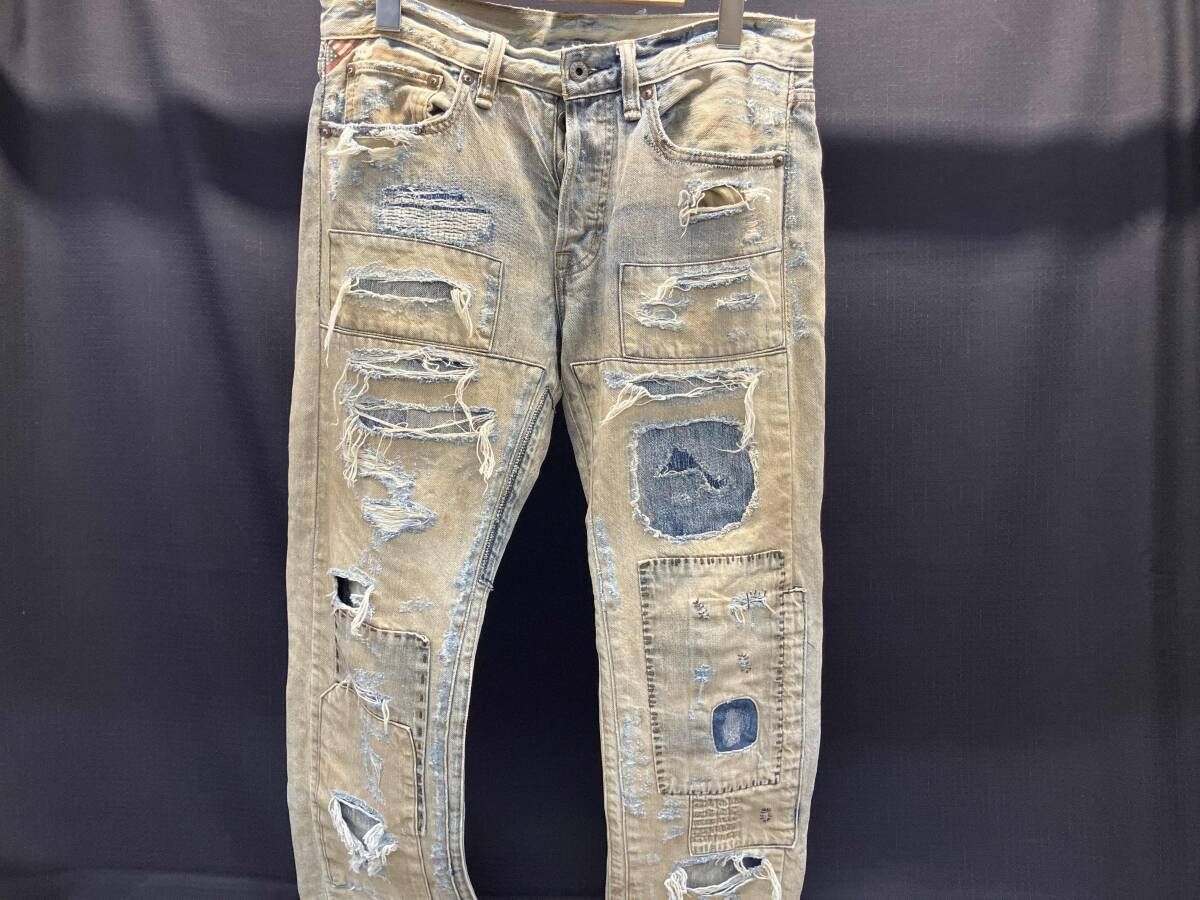 RALPH LAUREN ラルフ ローレン ジーンズ ダメージ加工 汚れ有M