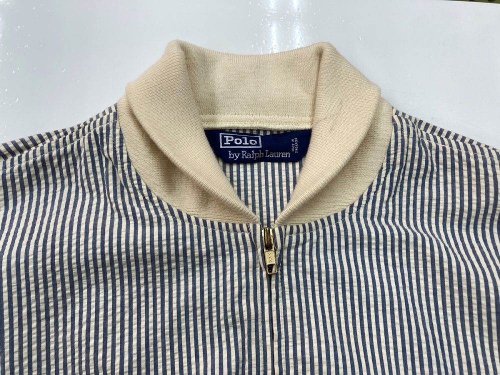 ラルフローレン RalphLauren シアサッカー ストライプ柄 ジップアップ